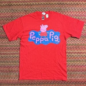 NWOT PEPPA PIG CARTOON HASBRO RED GRAPHIC TEE